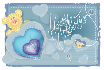 Royalty Free Clipart Image of Happy Valentines