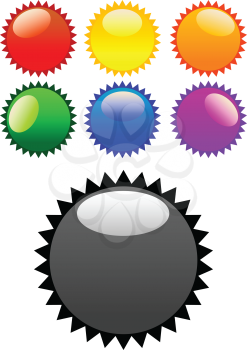 Royalty Free Clipart Image of Glossy Stickers