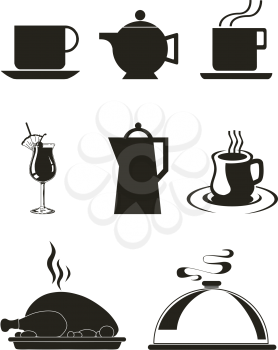 Royalty Free Clipart Image of Kitchen Items
