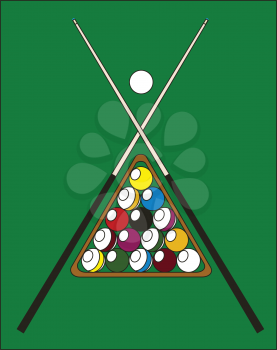 Royalty Free Clipart Image of a Pool Table
