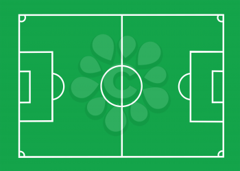Royalty Free Clipart Image of a Soccer Field