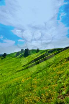 Royalty Free Photo of a Hilly Landscape