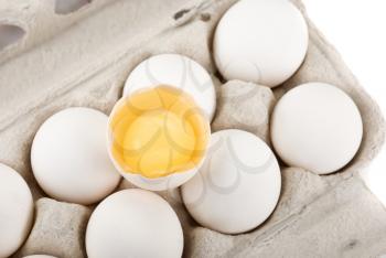 Royalty Free Photo of a Close-up of a Broken Egg