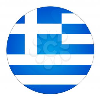 Abstract illustration: button with flag from Greece country