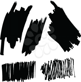 Abstract vector set of brushes