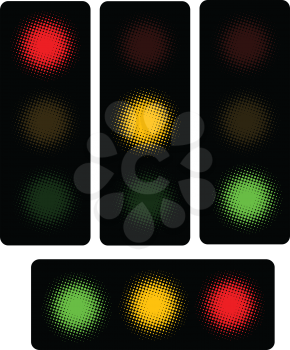 Vector Illustration of traffic light