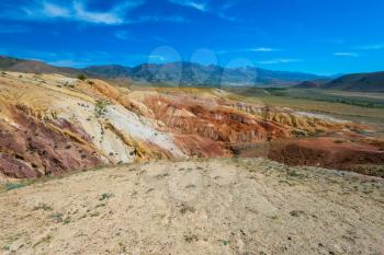 Valley of Mars landscapes in the Altai Mountains, Kyzyl Chin, Siberia, Russia