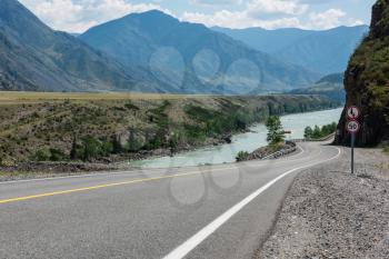 Chuysky trakt road in the Altai mountains. One of the most beautiful road in the world.