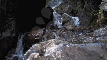 Motion Time lapse of Cheremshansky waterfall in , Altai mountains