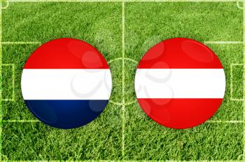 Concept for Football match Netherlands vs Austria