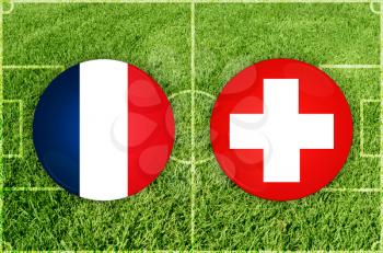 Concept for Football match France vs Switzerland
