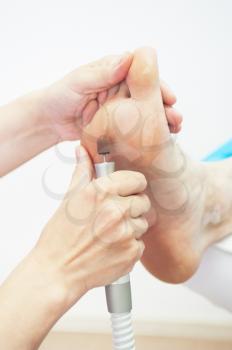 procedure for foot in a beauty salon