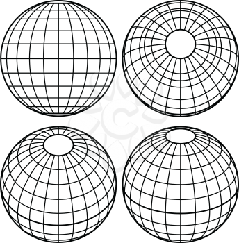 Royalty Free Clipart Image of Globes