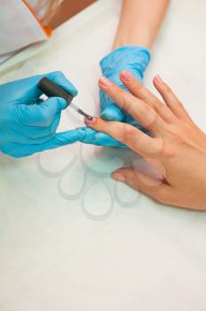 Nail polish woman nails closeup