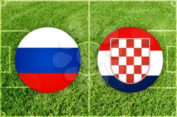 Illustration for Football match Russia vs Croatia