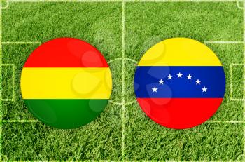 Illustration for Football match Bolivia vs Venezuela