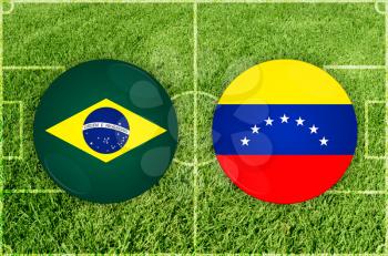 Illustration for Football match Brazil vs Venezuela