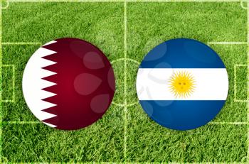 Illustration for Football match Qatar vs Argentina