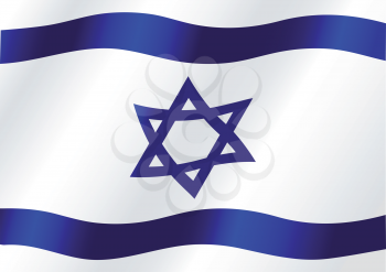 Royalty Free Clipart Image of an Israeli Flag