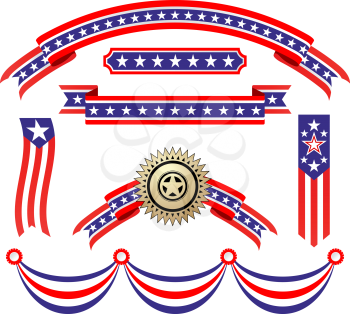 Royalty Free Clipart Image of American Symbols