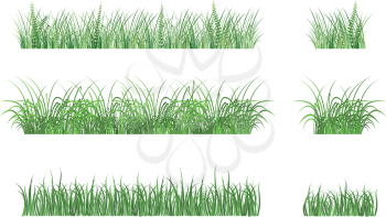 Royalty Free Clipart Image of Grass Elements