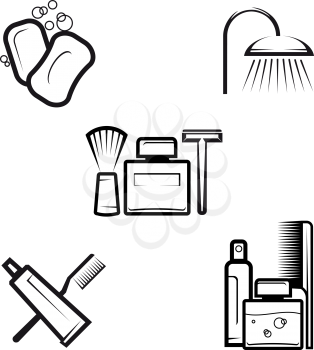 Royalty Free Clipart Image of Personal Hygiene Products