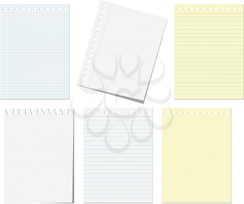 Royalty Free Clipart Image of Notebooks