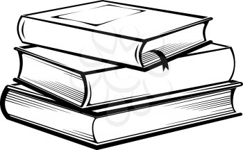 Royalty Free Clipart Image of a Pile of Books