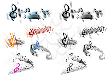 Royalty Free Clipart Image of a Set of Staff Lines