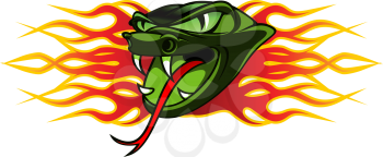 Royalty Free Clipart Image of a Snake Tattoo