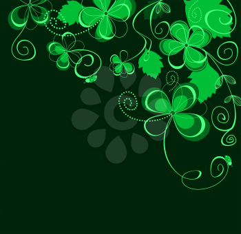 Royalty Free Clipart Image of a Shamrock Background
