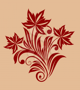 Royalty Free Clipart Image of a Victorian Flower Background