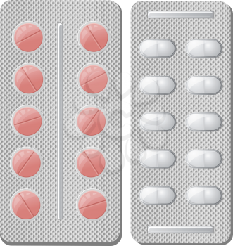 Royalty Free Clipart Image of Pills