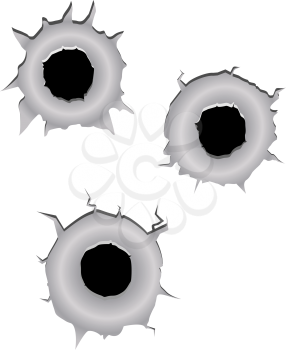 Royalty Free Clipart Image of a Bullet Hole Background