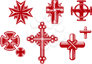 Royalty Free Clipart Image of Crosses