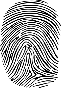 Royalty Free Clipart Image of a Fingerprint