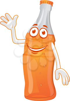 Royalty Free Clipart Image of an Orange Pop