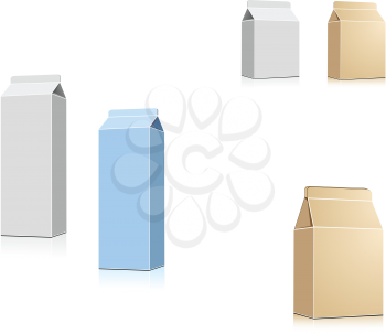 Royalty Free Clipart Image of Drink Cartons