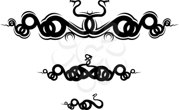 Royalty Free Clipart Image of Snakes
