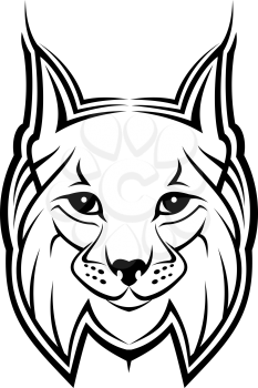 Royalty Free Clipart Image of a Lynx Head