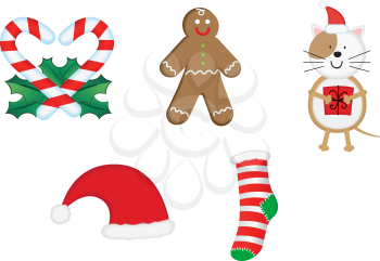 Royalty Free Clipart Image of Christmas Elements