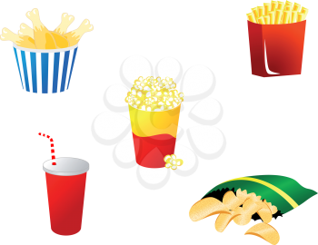 Royalty Free Clipart Image of Fast Food