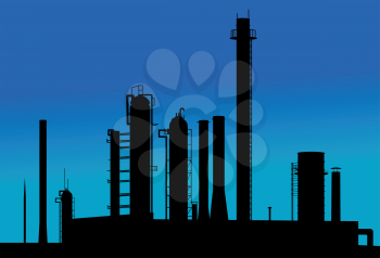 Royalty Free Clipart Image of a Factory