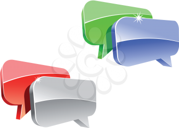 Royalty Free Clipart Image of a Set of Chat Icons