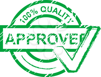 Royalty Free Clipart Image of an Approved Stam