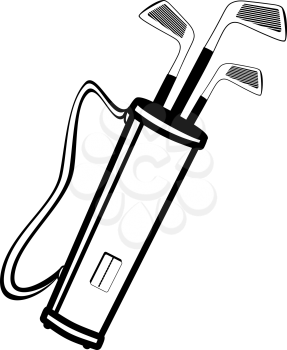 Royalty Free Clipart Image of Golf Clubs