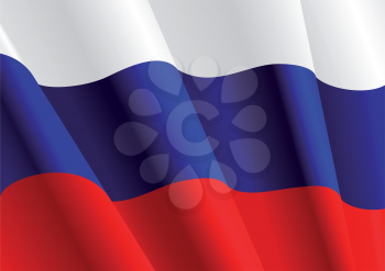 Royalty Free Clipart Image of a Flag of Russia