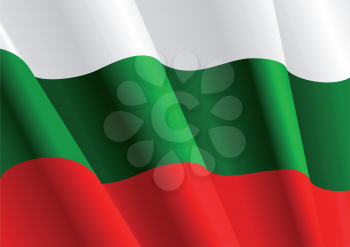 Royalty Free Clipart Image of a Bulgarian Flag