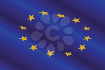 Royalty Free Clipart Image of the European Union Flag
