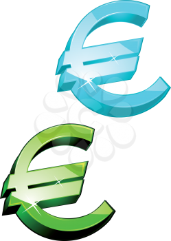 Royalty Free Clipart Image of a Euro Sign